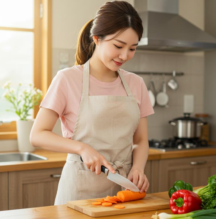 당근을 자르는 모습