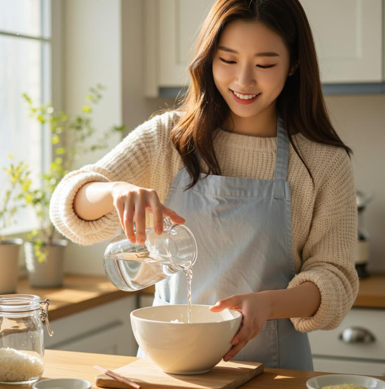 쌀 씻을 때 뜨는 뿌연 물 정체