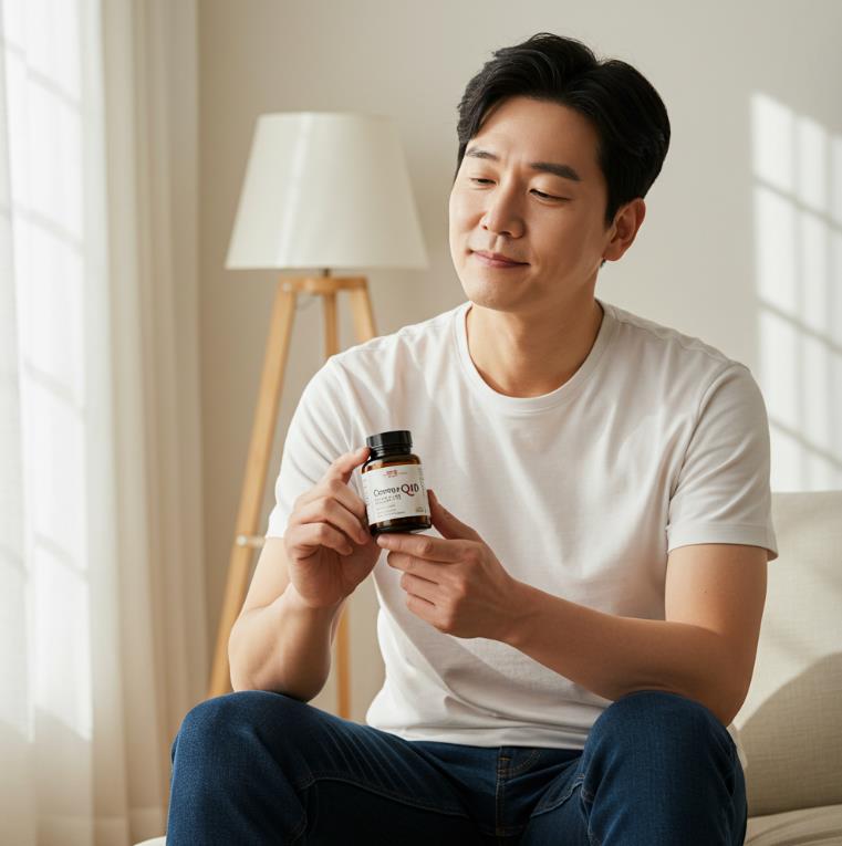 코엔자임Q10을 먹고 피로회복을 한 한국남성