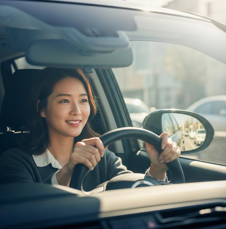 운전중인 여성