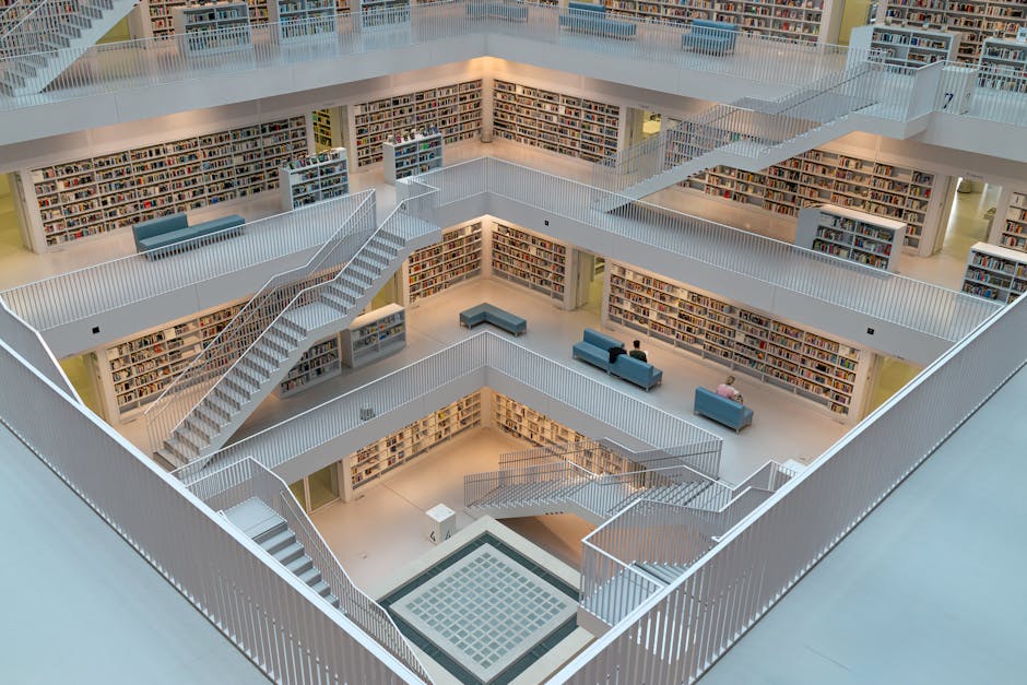 Free stock photo of library, minimalist, modern