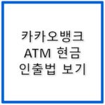 카카오뱅크 현금 인출 방법과 수수료 안내