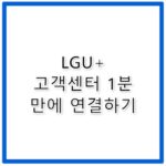 lgu+ 고객센터 번호 빠르게 연결하는 법