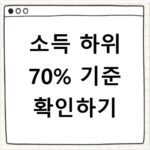 소득 하위 70% 기준 내가 대상자인지 바로 확인하기