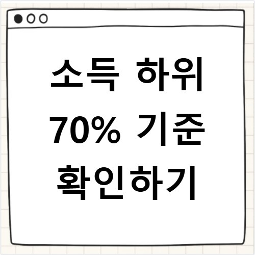 소득 하위 70% 기준 내가 대상자인지 바로 확인하기