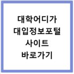 대학어디가 대입정보포털 사이트 바로가기