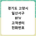 경기도 고양시 일산서구 BTV 고객센터 전화번호 상담원 연결하기 이용시간
