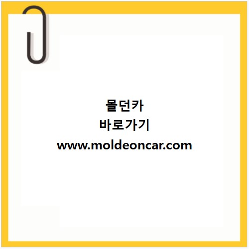 몰던카 바로가기 www.moldeoncar.com