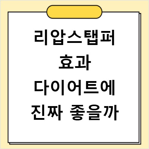 리압스탭퍼 효과 다이어트에 진짜 좋을까