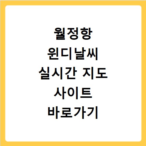 월정항 윈디날씨 실시간 지도 사이트 바로가기
