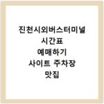 진천시외버스터미널 시간표 예매하기 사이트 주차장 맛집 카페