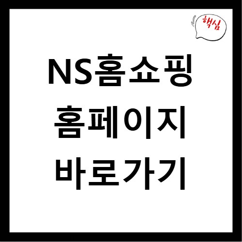 NS홈쇼핑 홈페이지 바로가기