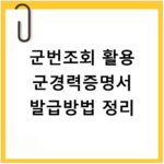 군번조회 활용 군경력증명서 발급방법 정리