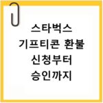 스타벅스 기프티콘 환불 신청부터 승인까지