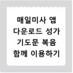 매일미사 앱 다운로드 성가 기도문 복음 함께 이용하기