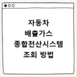 자동차 배출가스 종합전산시스템 조회 방법