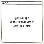 문화누리카드 재발급&middot;등록&middot;비밀번호 오류 해결 방법
