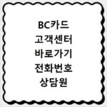 BC카드 고객센터 바로가기 전화번호 상담원 연결 방법