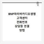 BNP파리바카디프생명 고객센터 전화번호 상담원 연결 방법 알아보기