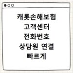 캐롯손해보험 고객센터 전화번호 상담원 연결 빠르게 하는 방법