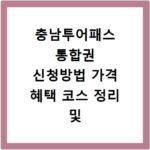 충남투어패스 통합권 신청방법 가격 혜택 코스 정리 및 사이트 바로가기