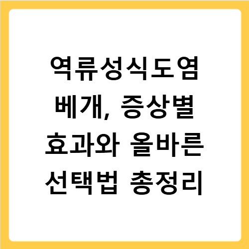 역류성식도염 베개, 증상별 효과와 올바른 선택법 총정리