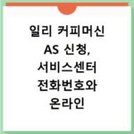 일리 커피머신 AS 신청, 서비스센터 전화번호와 온라인 상담까지