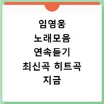 임영웅 노래모음 연속듣기 최신곡 히트곡 지금 바로 감상하는 방법