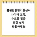 공연장안전지원센터 사이버 교육, 수료증 발급 조건 쉽게 확인하세요